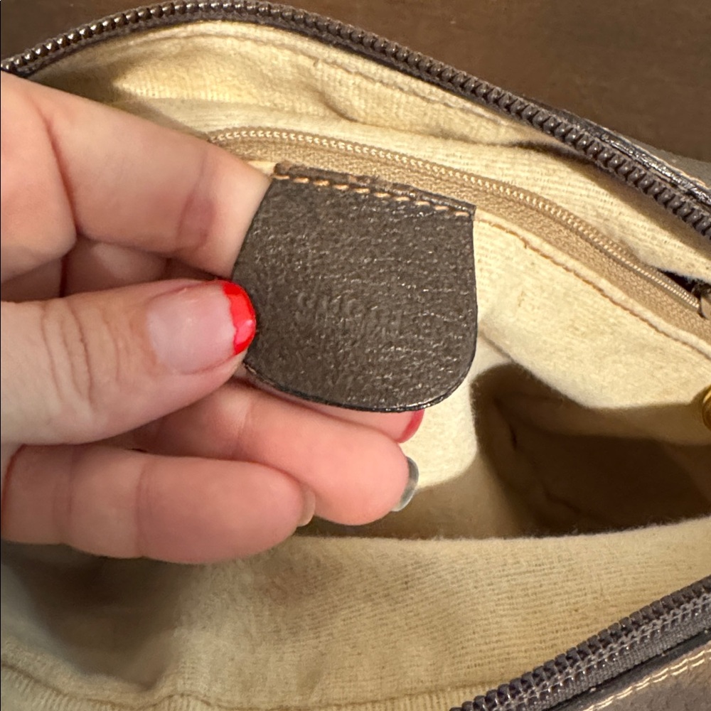 AUTHENTIC Gucci Monogram crossbody Bag in Brown and Tan - Picture 4 of 7